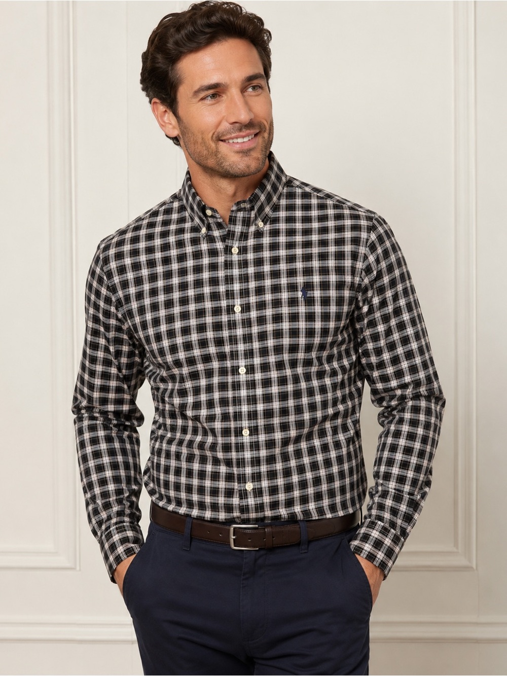 Polo Ralph Lauren Plaid Button Down Shirt Men’s Medium Slim Fit NWOT Long Sleeve